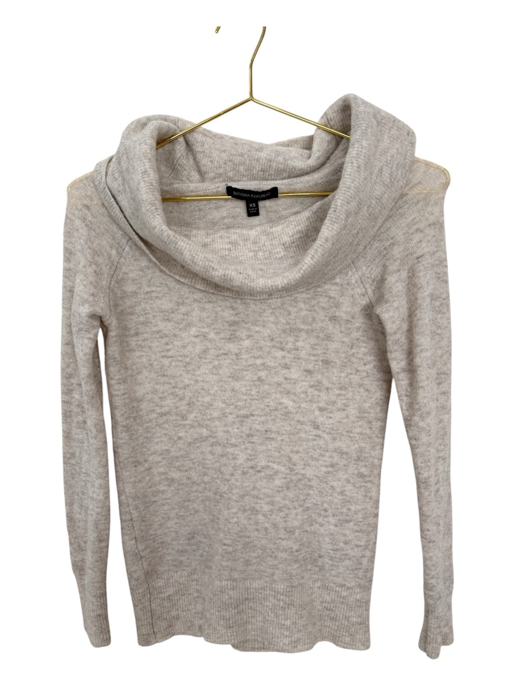 Banana Republic Alpaca Wool Blend Cowl Neck Gray Pullover Sweater XS